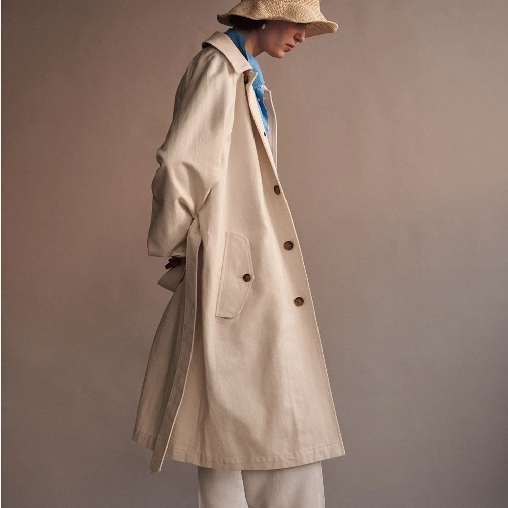 Nwt Polo Ralph Lauren Cotton Trench Coat Herringbone Sz Xxl Cream Preppy Normcor